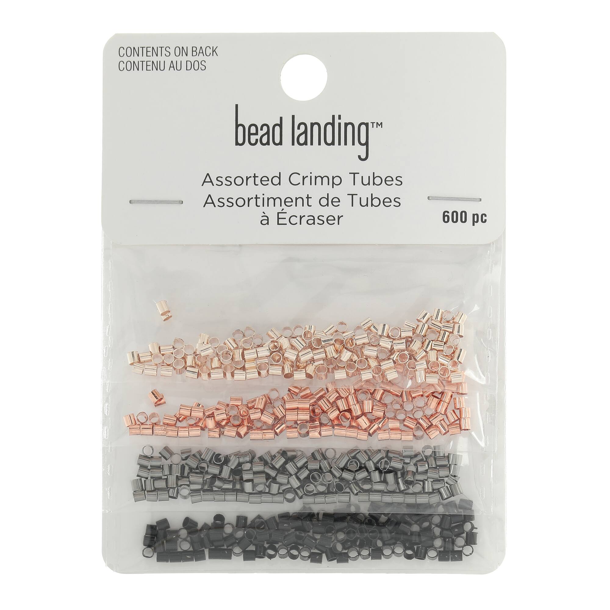 2mm Assorted Colors Metal Crimp Tubes, 600ct. by Bead Landing™
